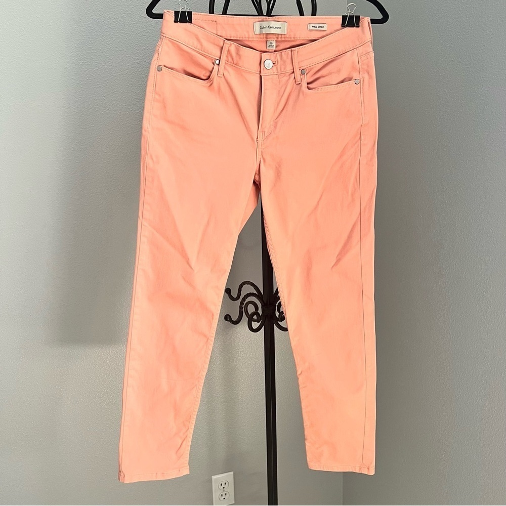 Calvin Klein Jeans Ankle Skinny Colored Denim Peach Pink Size